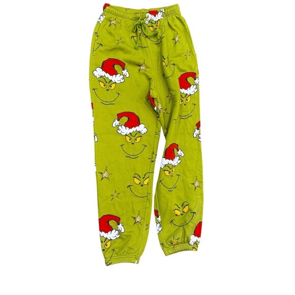 American Eagle the grinch Santa Christmas sweat pants Medium - Picture 1 of 2
